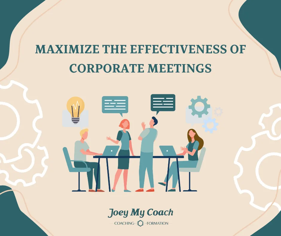 Illustration Maximizing the efficiency of business meetings